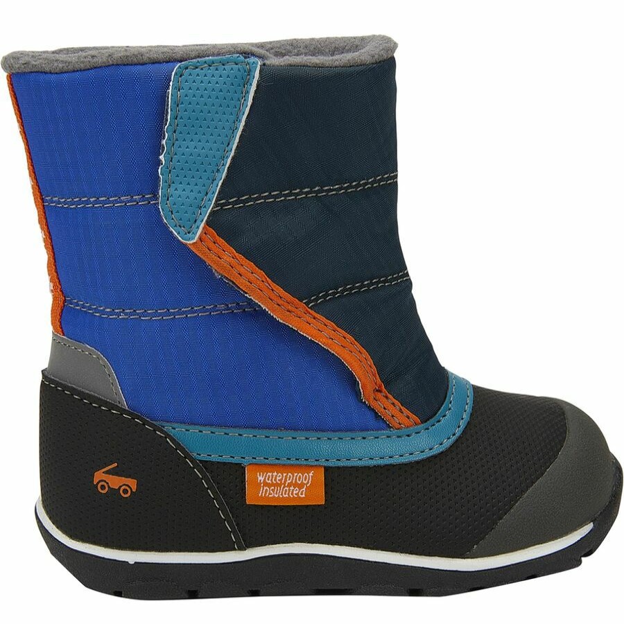 Toddler Boys' Footwear * | Discount See Kai Run Baker Waterproof Insulated Boot Toddler Boys' Navy Blue Mix