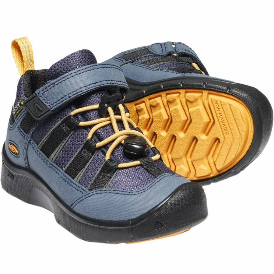 Boys' Footwear * | Free Delivery Keen Hikeport 2 Low Wp Hiking Shoe Boys' Blue Nights/Sunflower