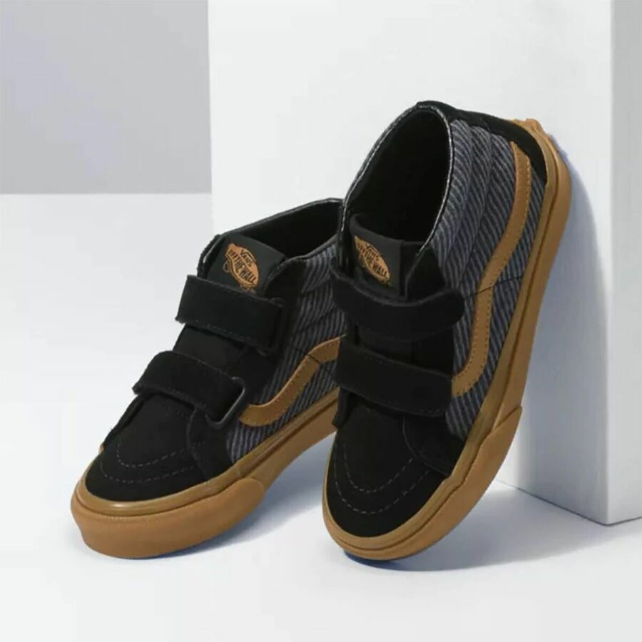 Toddler Boys' Footwear * | Outlet Vans Sk8-Mid Reissue V Suiting Pack Shoe Toddler Boys' (Suiting) Black/Gum