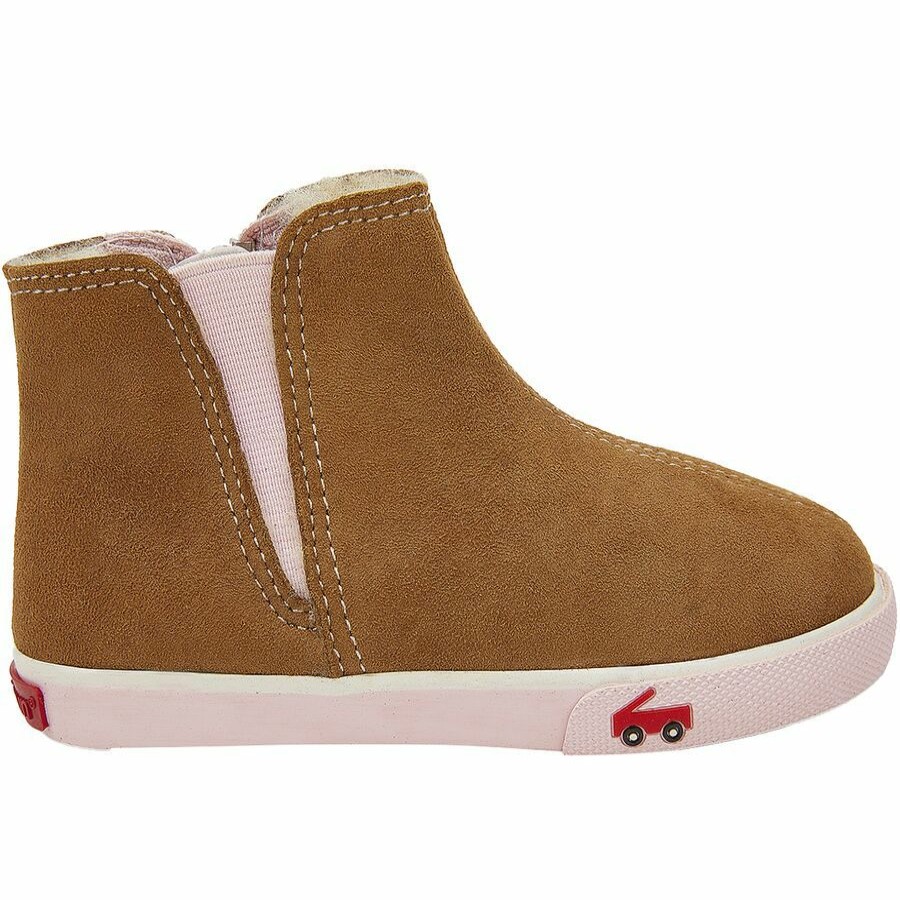 Boys' Footwear * | Free Delivery See Kai Run Kassidy Boot Kids' Brown Shearling