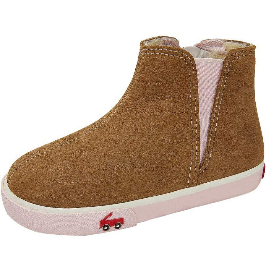 Boys' Footwear * | Free Delivery See Kai Run Kassidy Boot Kids' Brown Shearling