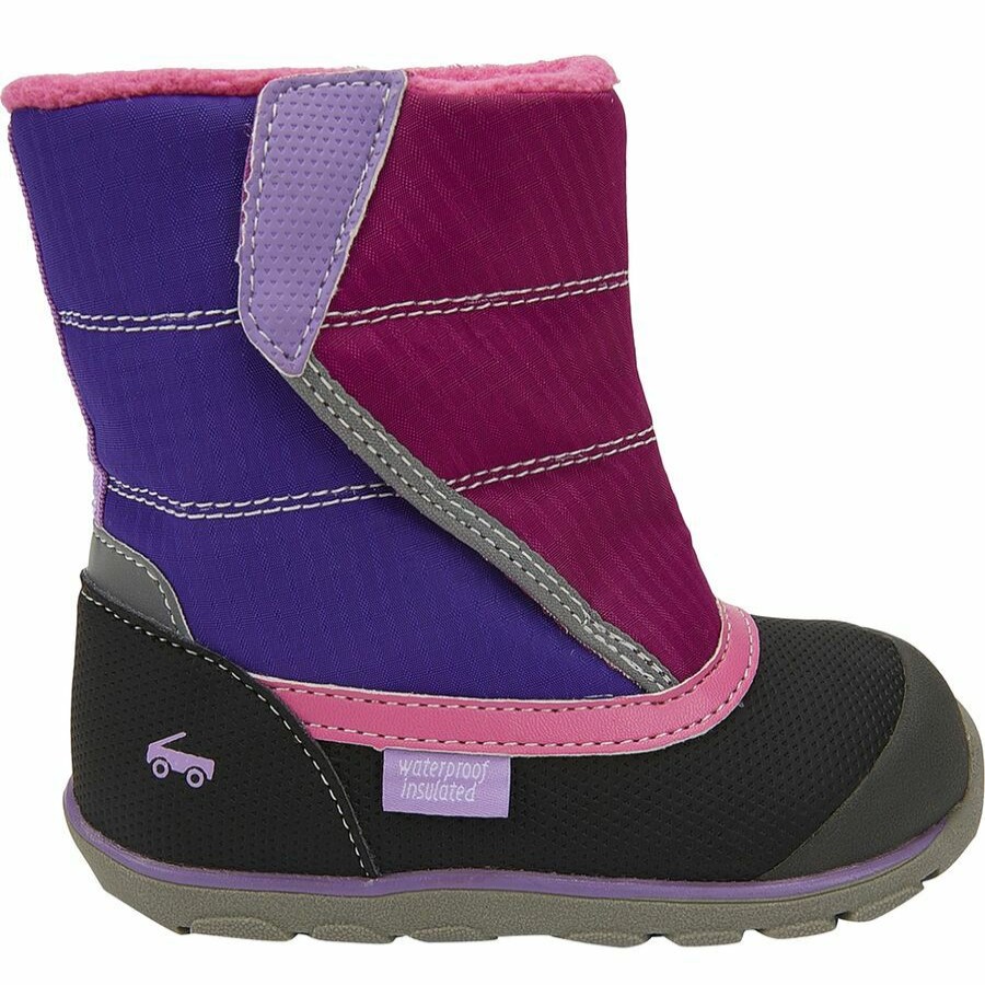 Toddler Girls' Footwear * | Sale See Kai Run Baker Waterproof Insulated Boot Toddler Girls' Purple Berry Mix