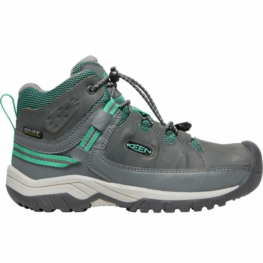 Boys' Footwear * | Discount Keen Targhee Mid Wp Shoe Kids' Steel Grey/Porcelain