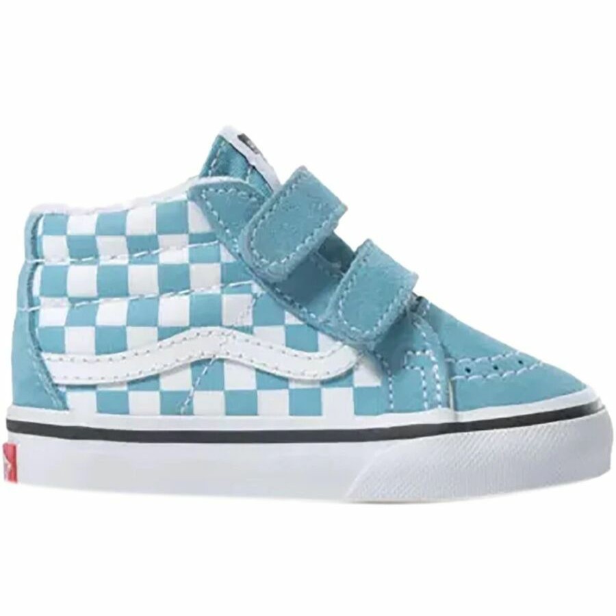 Toddler Boys' Footwear * | Outlet Vans Sk8-Mid Reissue V Checkerboard Pack Shoe Toddler Boys' (Checkerboard) Delphinium Blue/True White