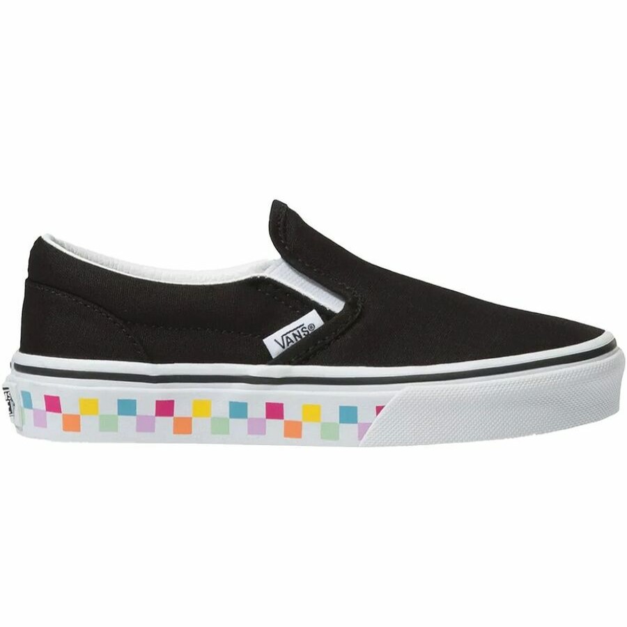 Boys' Footwear * | Free Delivery Vans Classic Checkerboard Pack Slip-On Skate Shoe Kids'