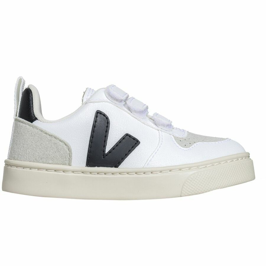 Toddler Boys' Footwear * | Sale Veja V-10 Velcro Sneaker Toddlers' White Natural