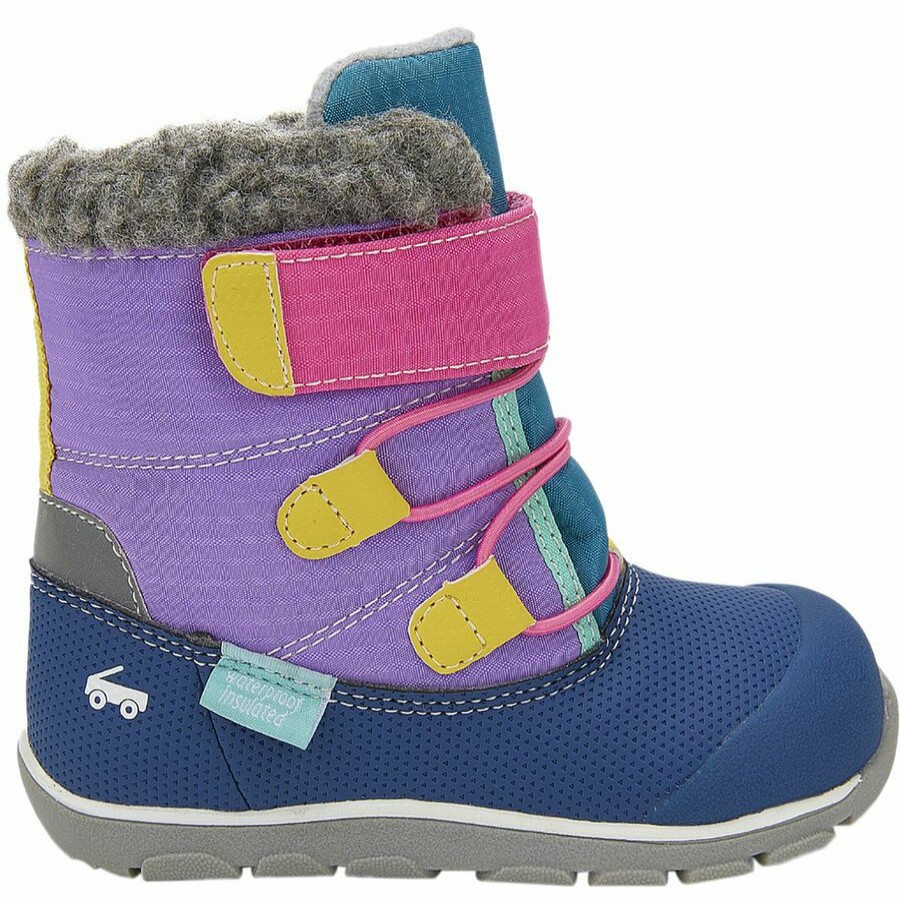 Toddler Girls' Footwear * | Outlet See Kai Run Gilman Waterproof Insulated Boot Toddler Girls' Purple Teal Mix