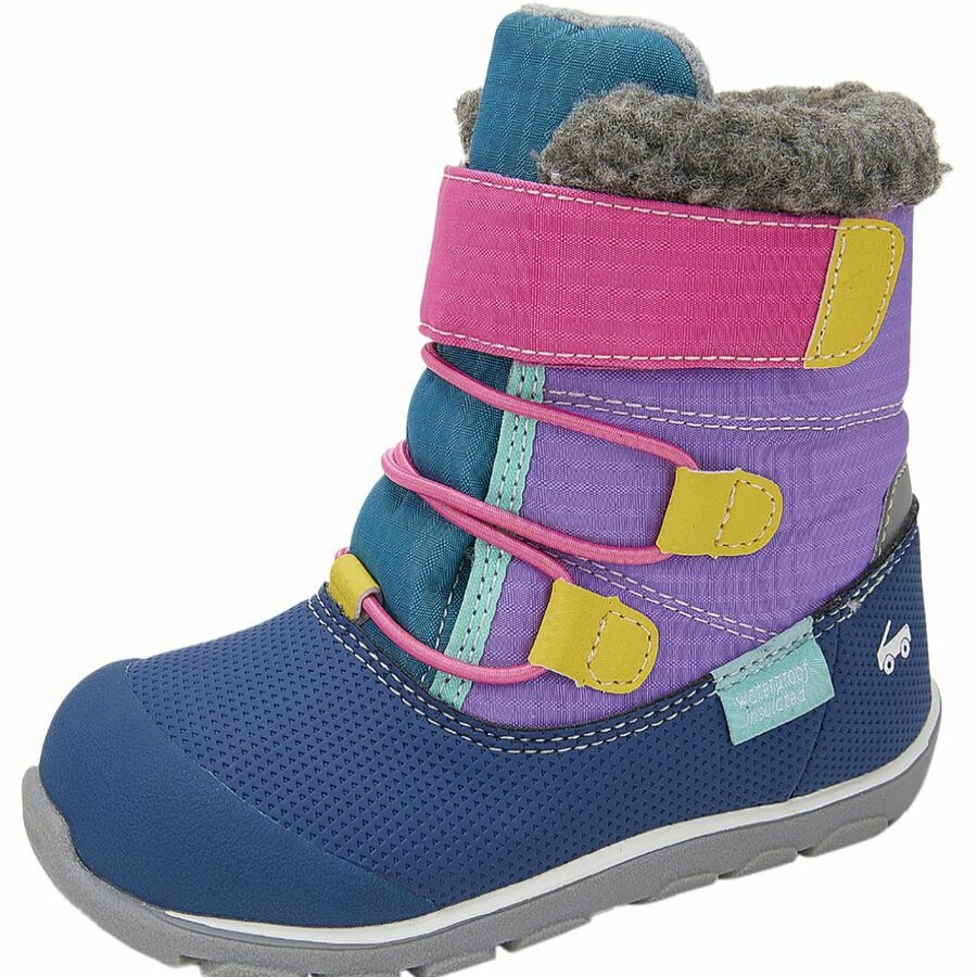 Toddler Girls' Footwear * | Outlet See Kai Run Gilman Waterproof Insulated Boot Toddler Girls' Purple Teal Mix