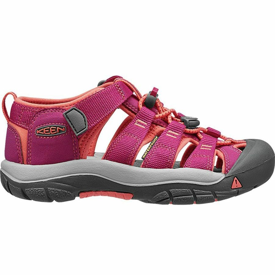 Girls' Footwear * | Free Delivery Keen Newport H2 Sandal Little Girls' Very Berry/Fusion Coral