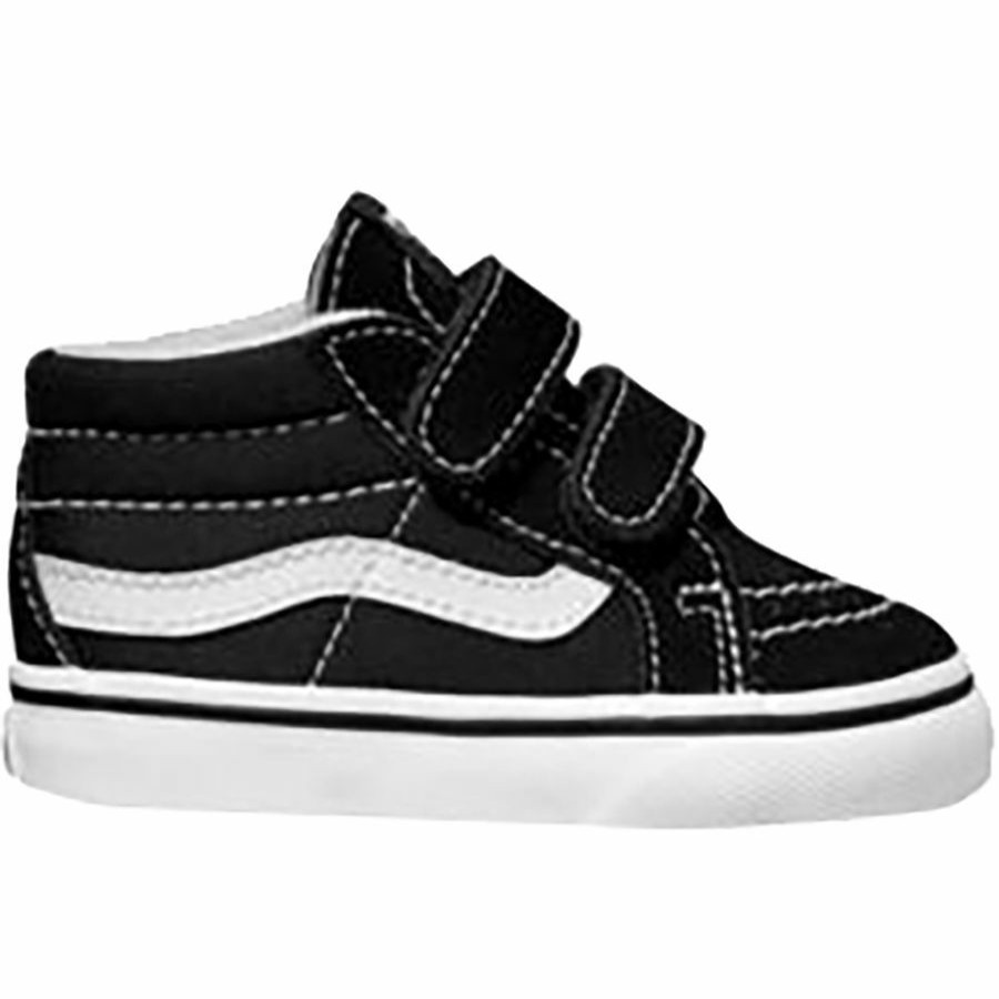 Toddler Boys' Footwear * | Outlet Vans Sk8-Mid Reissue V Shoe Toddler Boys' Black/True White