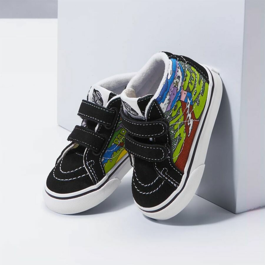 Toddler Boys' Footwear * | Sale Vans X Parks Project Sk8-Mid Reissue V Shoe Toddlers' Black/Multi/True White