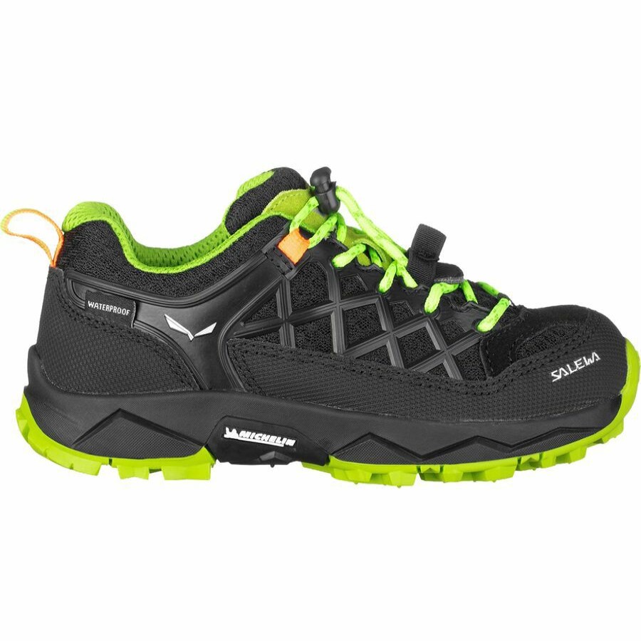 Toddler Boys' Footwear * | Sale Salewa Wildfire Waterproof Hiking Shoe Toddlers' Black Out/Cactus