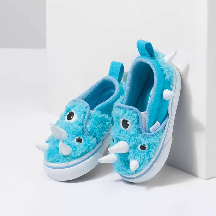 Toddler Boys' Footwear * | Discount Vans Monster Slip-On V Shoe Toddlers' Blue Atoll/True White