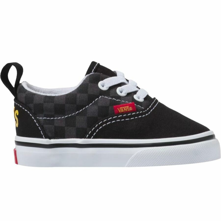 Toddler Boys' Footwear * | Sale Vans Era Elastic Flame Pack Lace Shoe Toddlers' (Flame Logo Repeat) Black/Multi