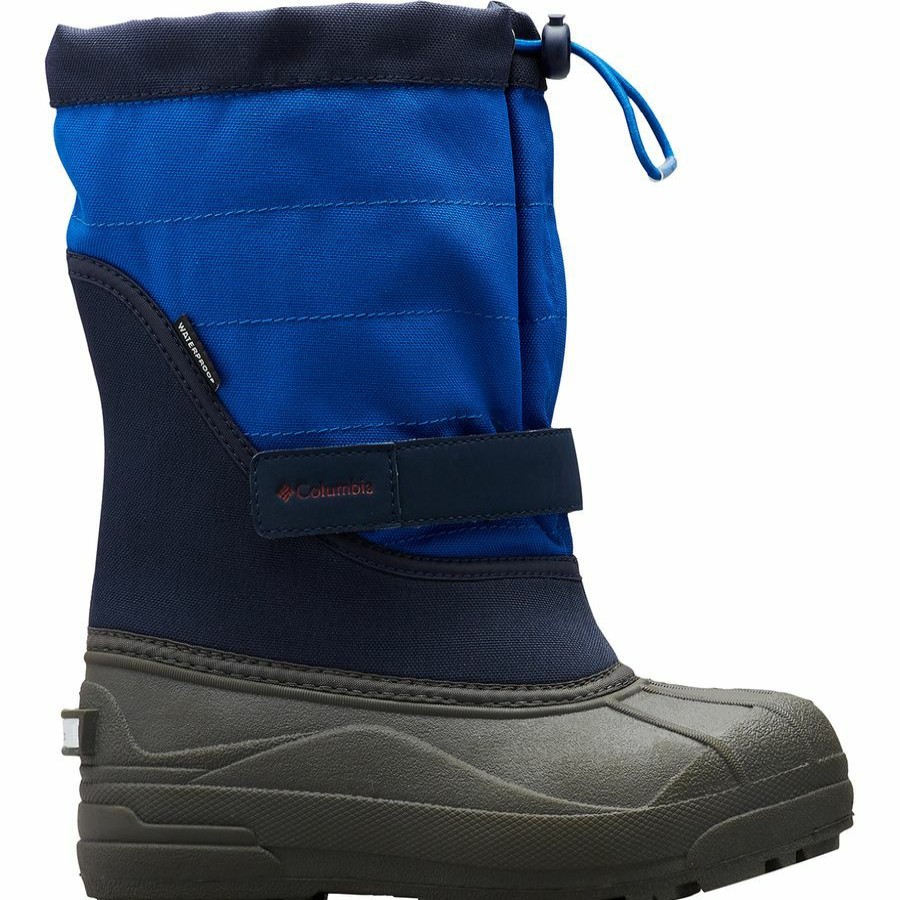 Boys' Footwear * | Outlet Columbia Powderbug Plus Ii Boot Boys' Collegiate Navy/Chili