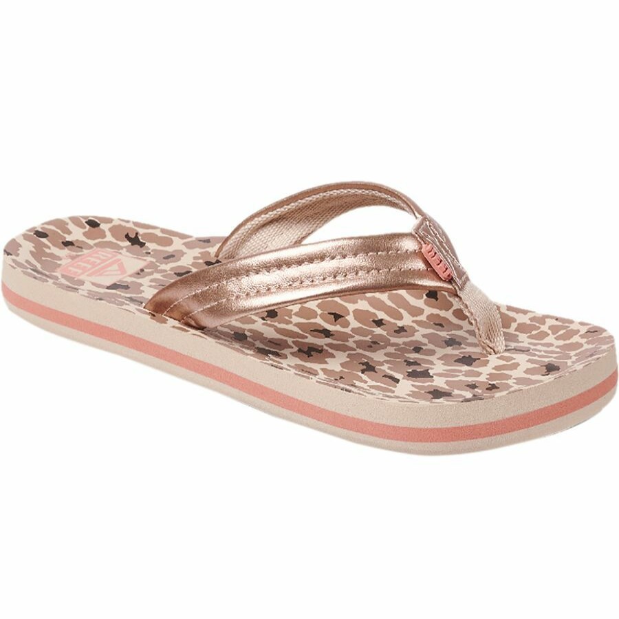 Girls' Footwear * | Sale Reef Ahi Sandal Girls' Cheetah