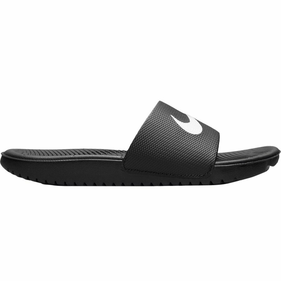 Boys' Footwear * | Sale Nike Kawa Gs Slide Sandal Kids' Black/White