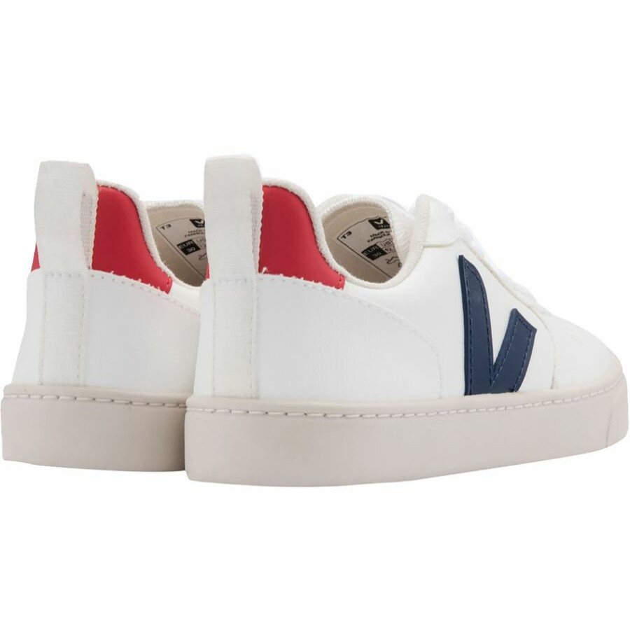 Boys' Footwear * | Free Delivery Veja V-10 Laces Sneaker Kids' White Cobalt Pekin