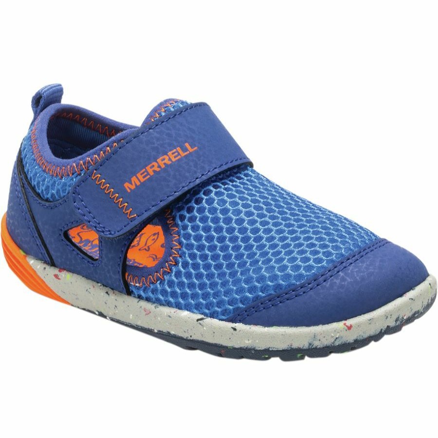 Toddler Boys' Footwear * | Outlet Merrell Bare Steps H20 Shoe Toddler Boys' Blue/Orange