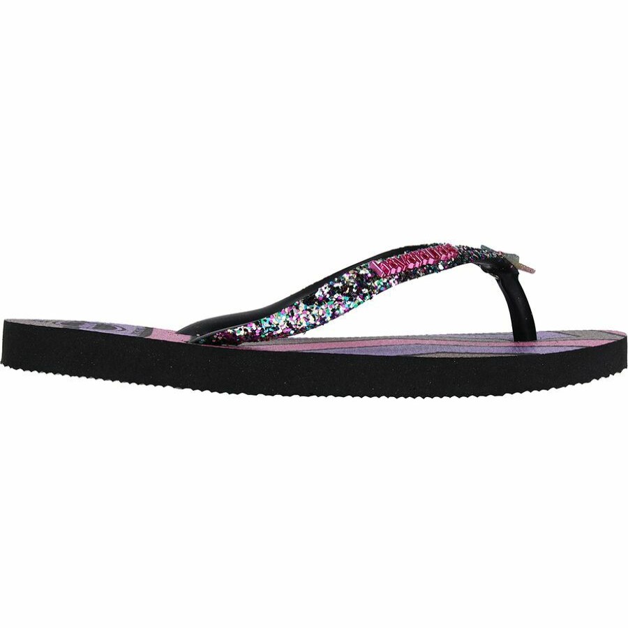 Toddler Boys' Footwear * | Sale Havaianas Slim Glitter Ii Sandal Toddlers' Black