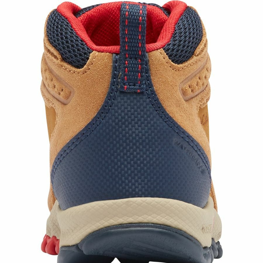 Boys' Footwear * | Discount Columbia Newton Ridge Suede Hiking Boot Boys' Elk/Mountain Red