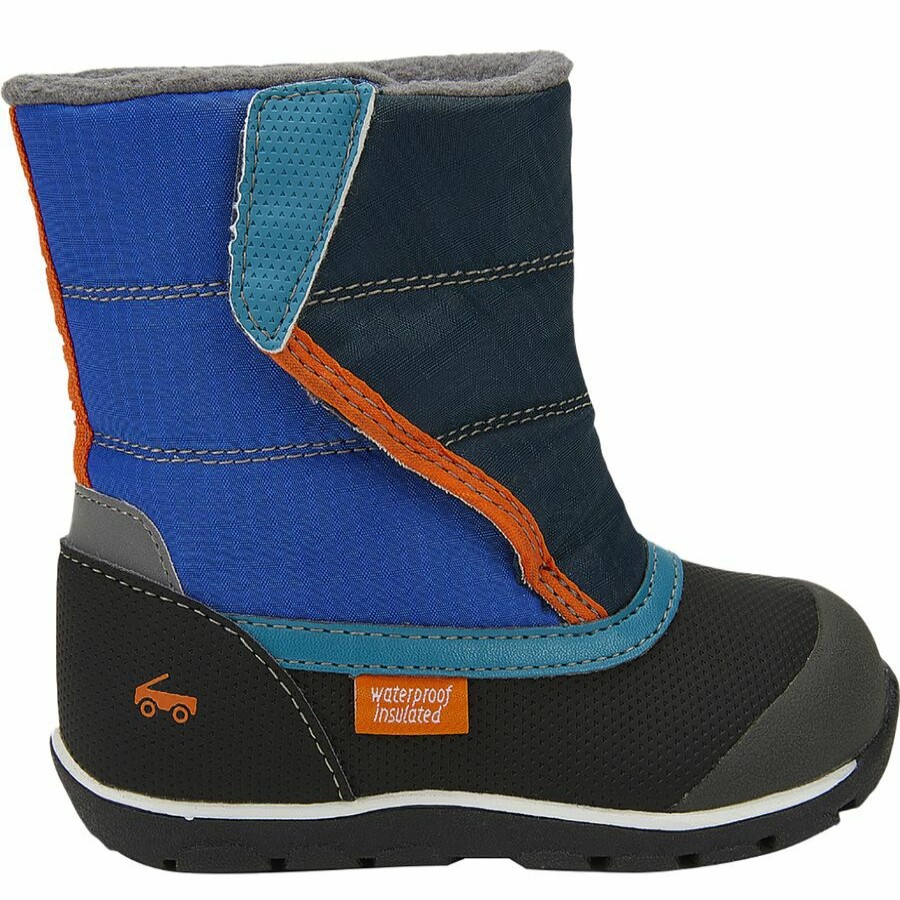 Boys' Footwear * | Sale See Kai Run Baker Waterproof Insulated Boot Boys' Navy Blue Mix