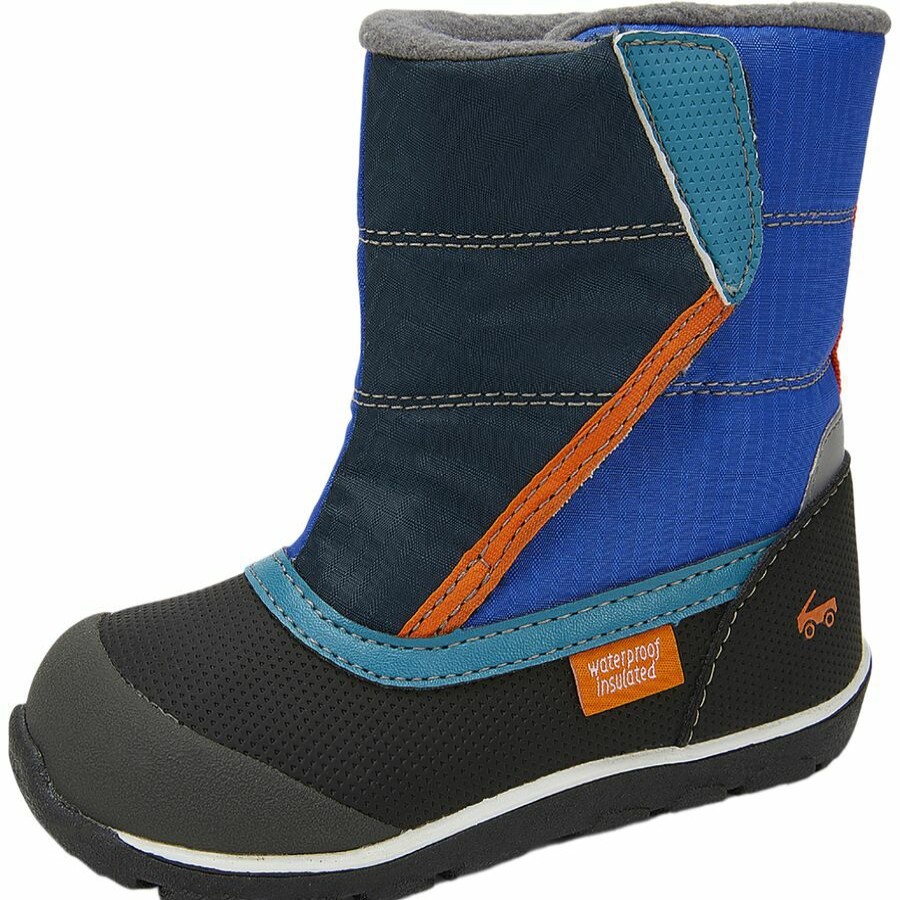 Boys' Footwear * | Sale See Kai Run Baker Waterproof Insulated Boot Boys' Navy Blue Mix