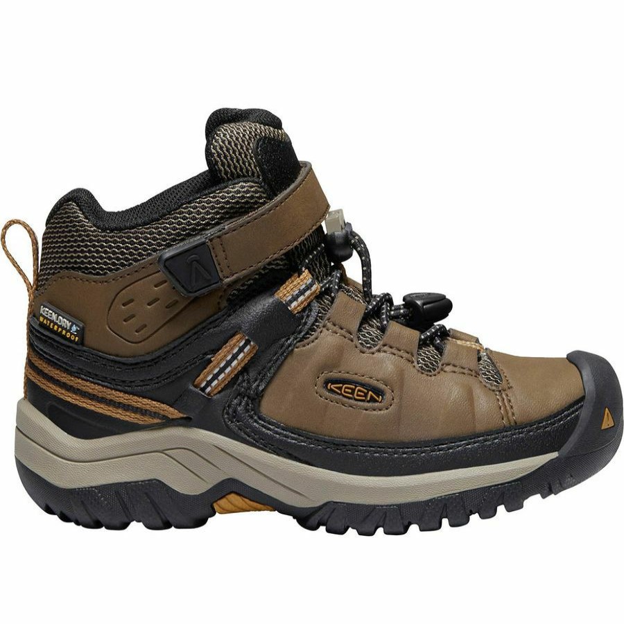 Toddler Boys' Footwear * | Outlet Keen Targhee Mid Wp Shoe Little Boys' Dark Earth/Golden Brown