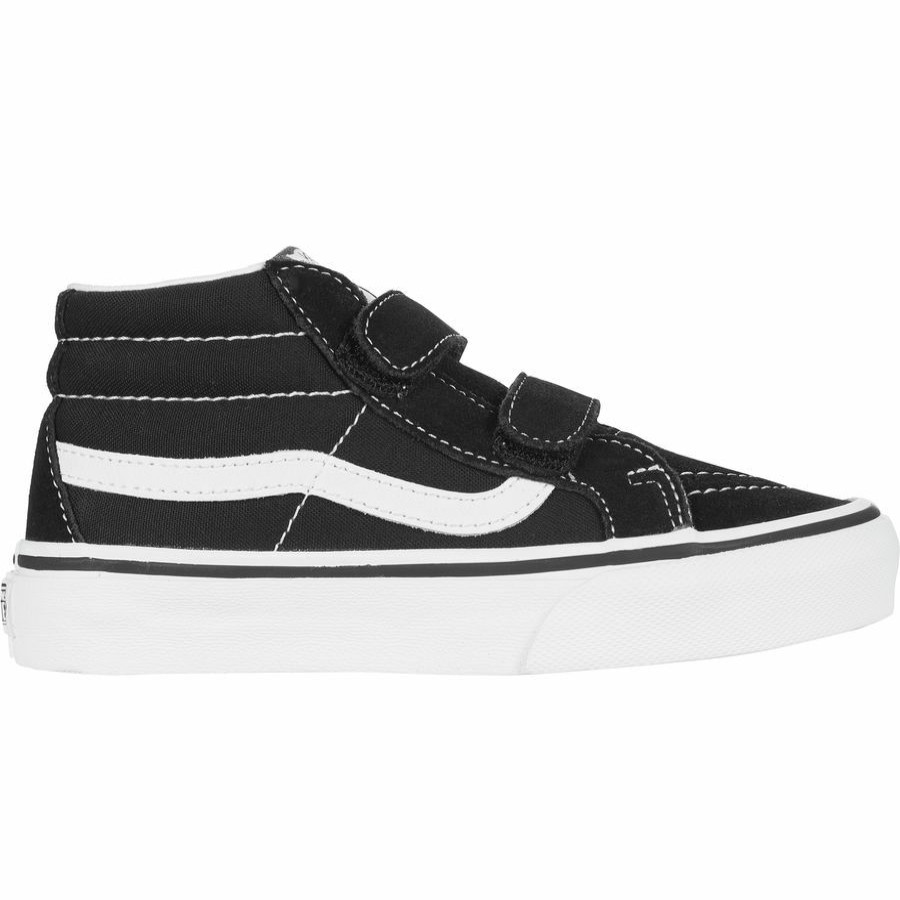 Boys' Footwear * | Outlet Vans Sk8-Mid Reissue V Shoe Boys' Black/True White