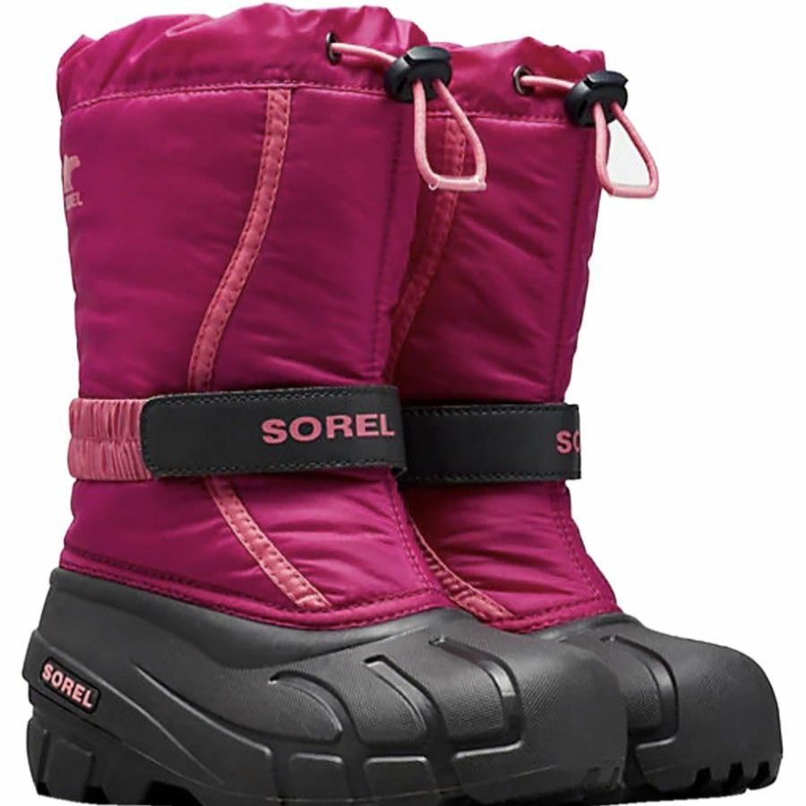 Toddler Girls' Footwear * | Sale Sorel Flurry Boot Little Girls' Deep Blush/Tropic Pink