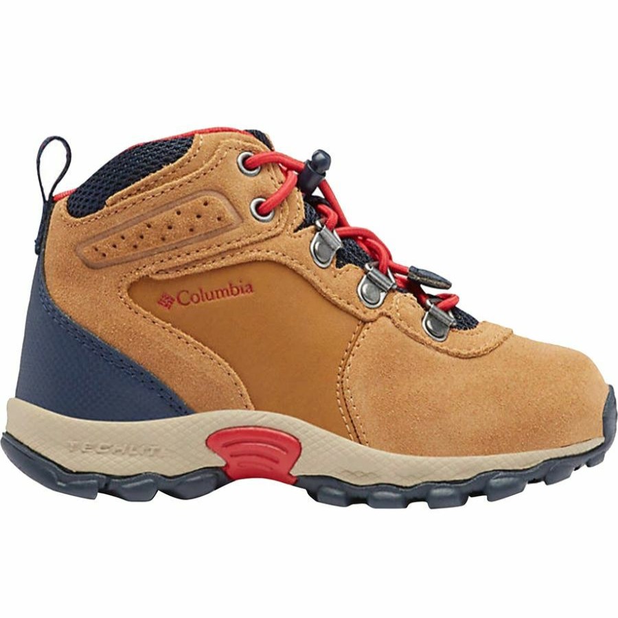 Toddler Boys' Footwear * | Outlet Columbia Newton Ridge Suede Hiking Boot Toddler Boys' Elk/Mountain Red