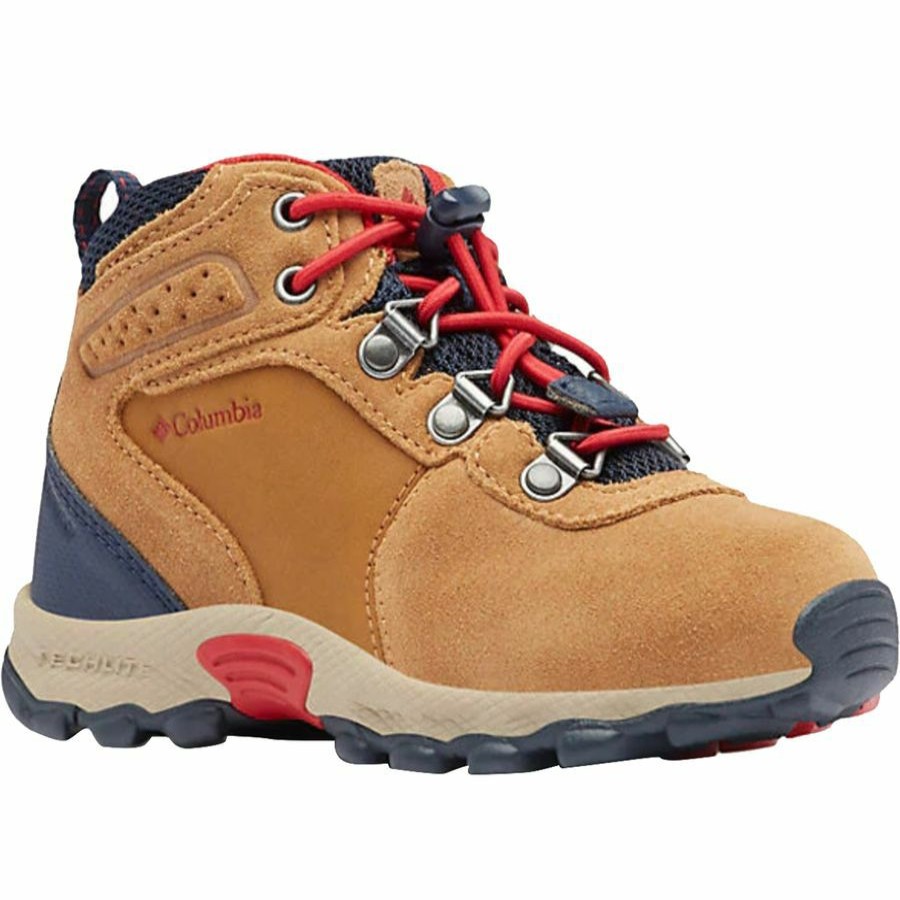 Toddler Boys' Footwear * | Outlet Columbia Newton Ridge Suede Hiking Boot Toddler Boys' Elk/Mountain Red