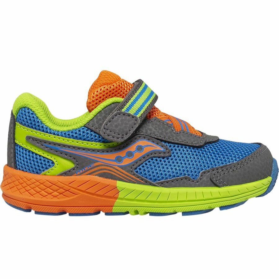 Toddler Boys' Footwear * | Sale Saucony Ride 10 Jr Shoe Toddler Boys' Blue/Multi