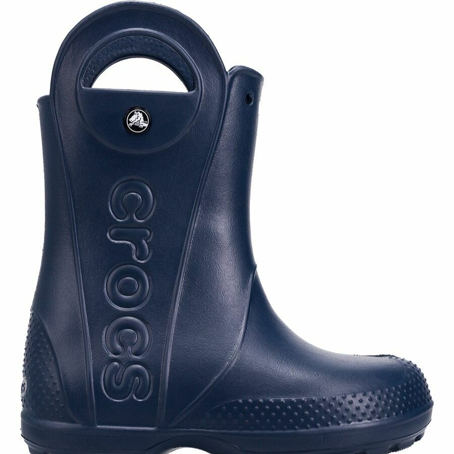 Boys' Footwear * | Outlet Crocs Handle It Rain Boot Kids' Navy