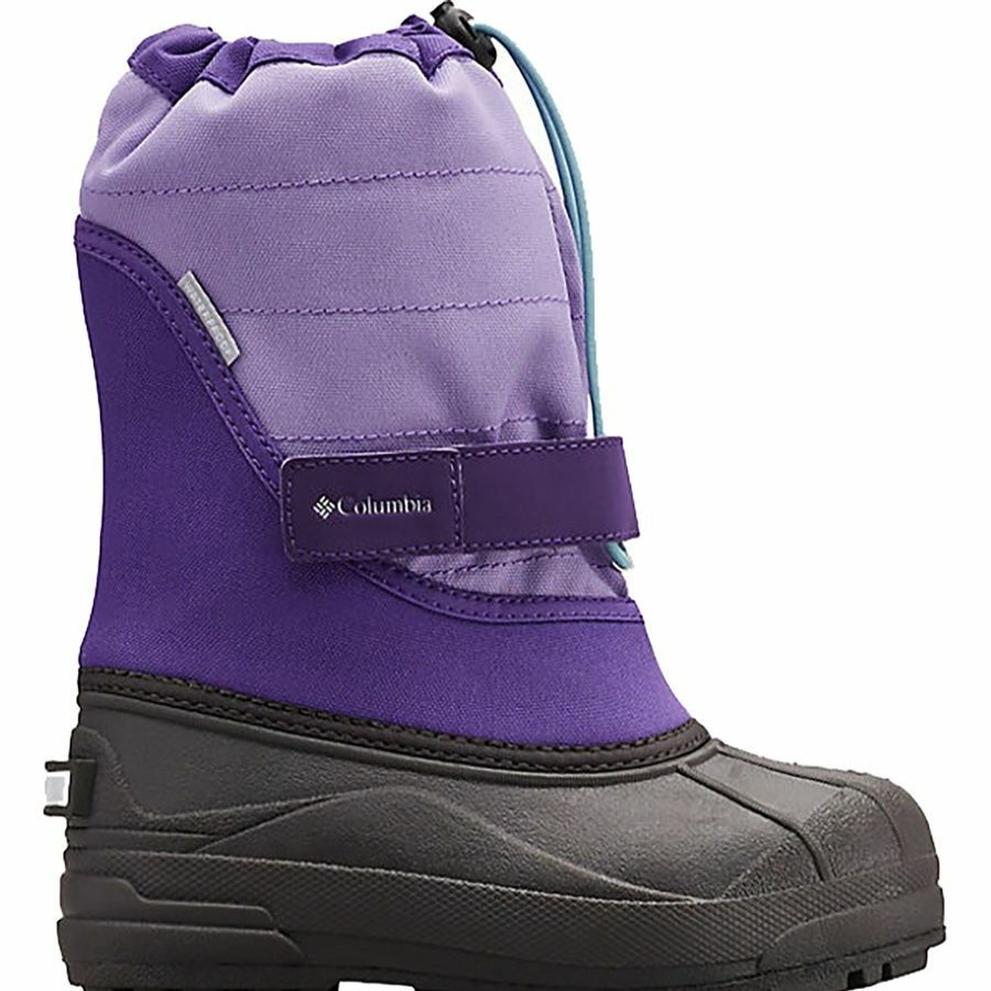 Girls' Footwear * | Outlet Columbia Powderbug Plus Ii Boot Girls' Emperor/Paisley Purple