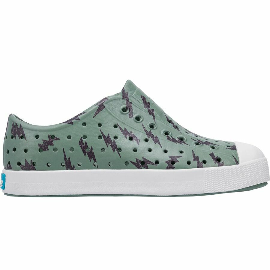 Toddler Boys' Footwear * | Sale Native Shoes Jefferson Print Shoe Toddlers' Folk Green/Shell White/Onyx Lightning