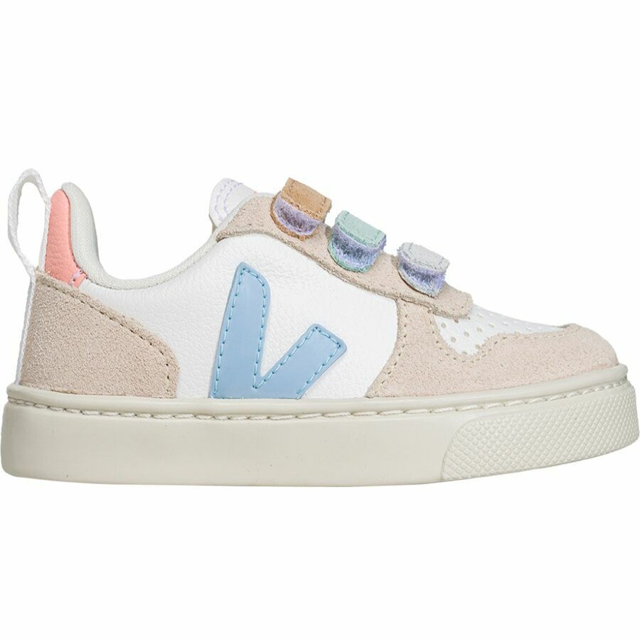 Toddler Boys' Footwear * | Free Delivery Veja V-10 Sneaker Toddlers' Multico Extra White Steel