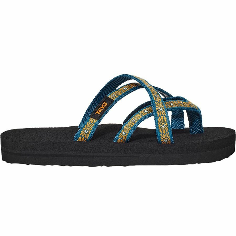 Toddler Boys' Footwear * | Free Delivery Teva Olowahu Sandal Little Kids' Flower Loom Blue Coral