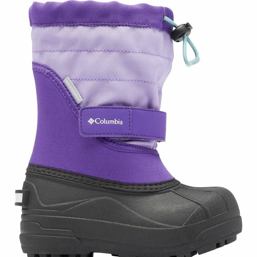 Girls' Footwear * | Free Delivery Columbia Powderbug Plus Ii Boot Little Girls' Emperor/Paisley Purple